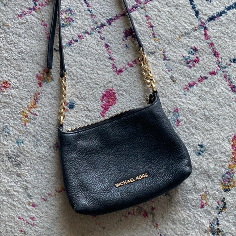 Black/gold Michael Kors Crossbody Purse